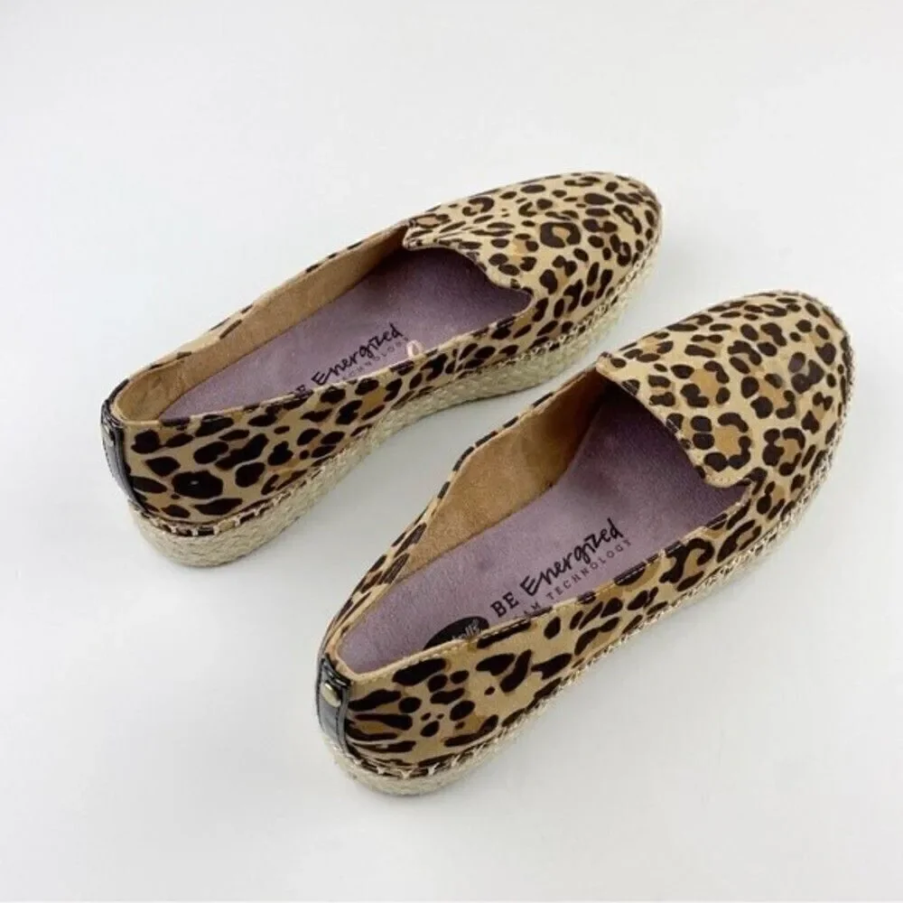 Dr. Scholl's Find Me Animal Print Slip-On Espadrilles Loafers Leopard Size 8